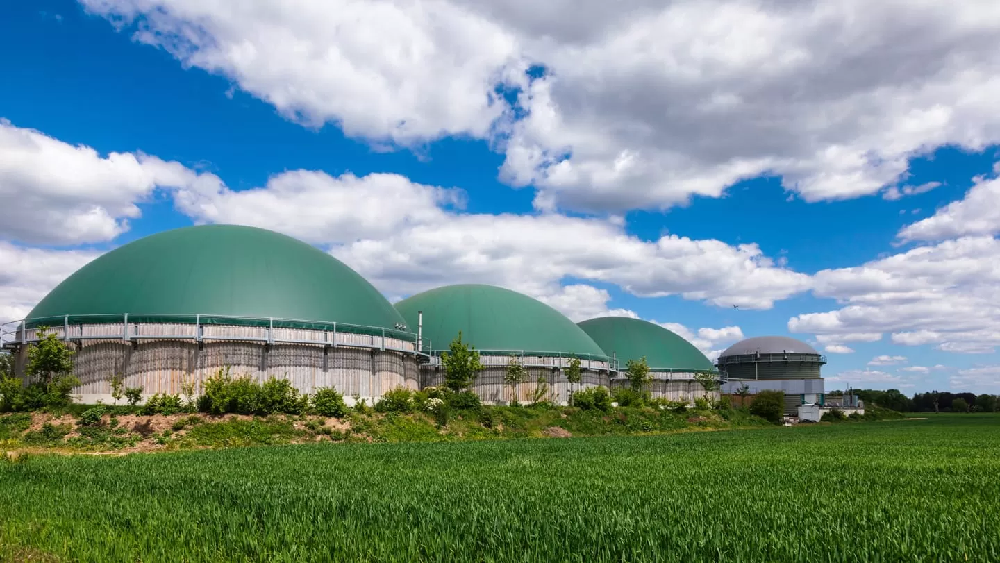 three domed structures in a field