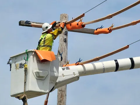 Telephone Pole Work Graphic