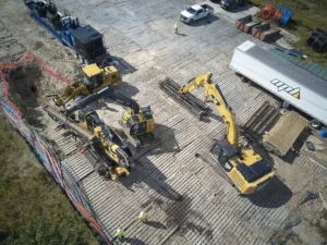 arial view of construction site