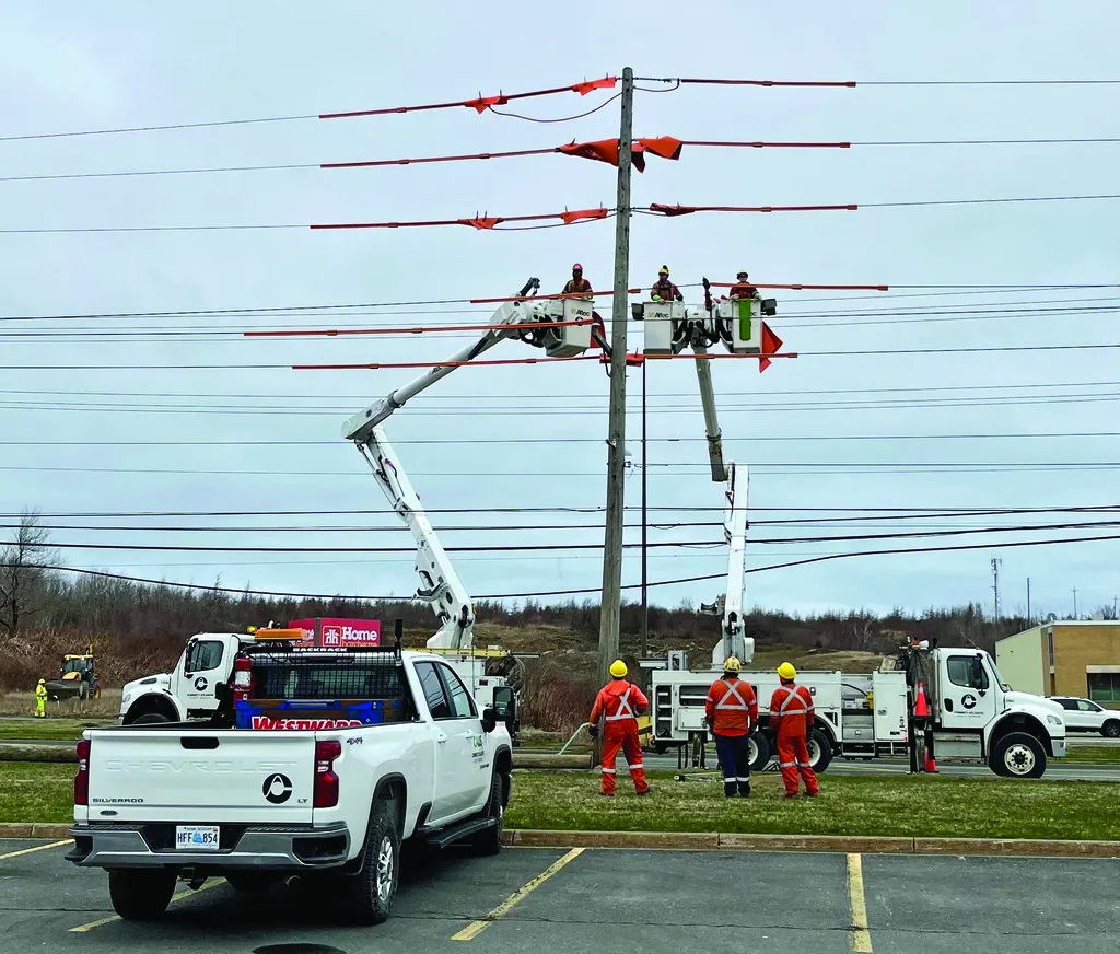 electric infrastructure workers working on a power lines